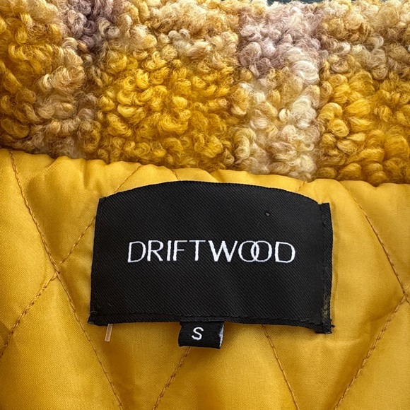 DRIFTWOOD Yellow and Tan Plaid Teddy Jacket - Picture 2 of 3